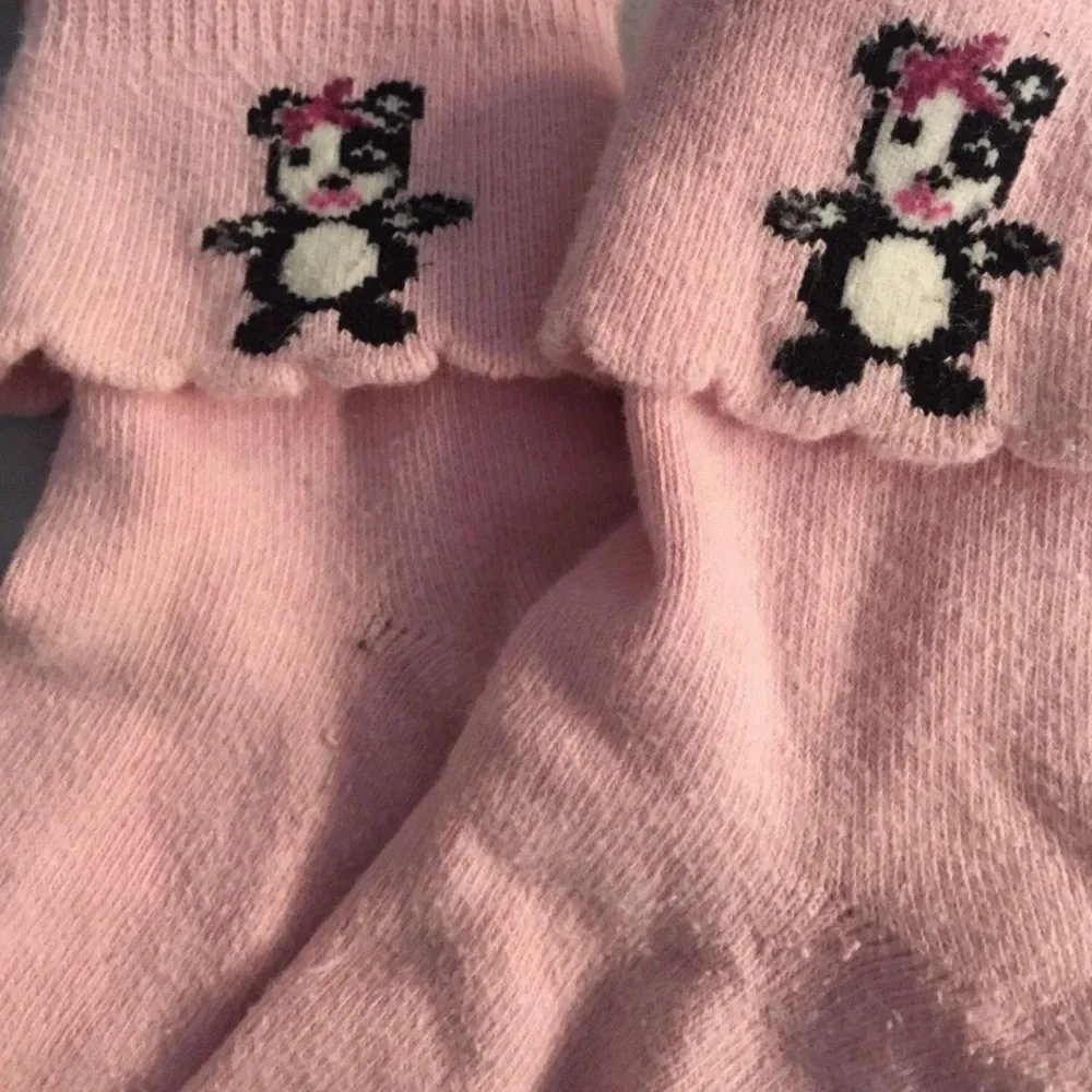 Gymboree 3 pc Imaginary Friends Panda Green Top & Black Denim Jeans & Pink Socks - Picture 9 of 10